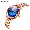 Classy SANDA P1019 Ladies Japan Movement Quartz Watches Fancy Cheap Stainless Steel Back Wristwatches